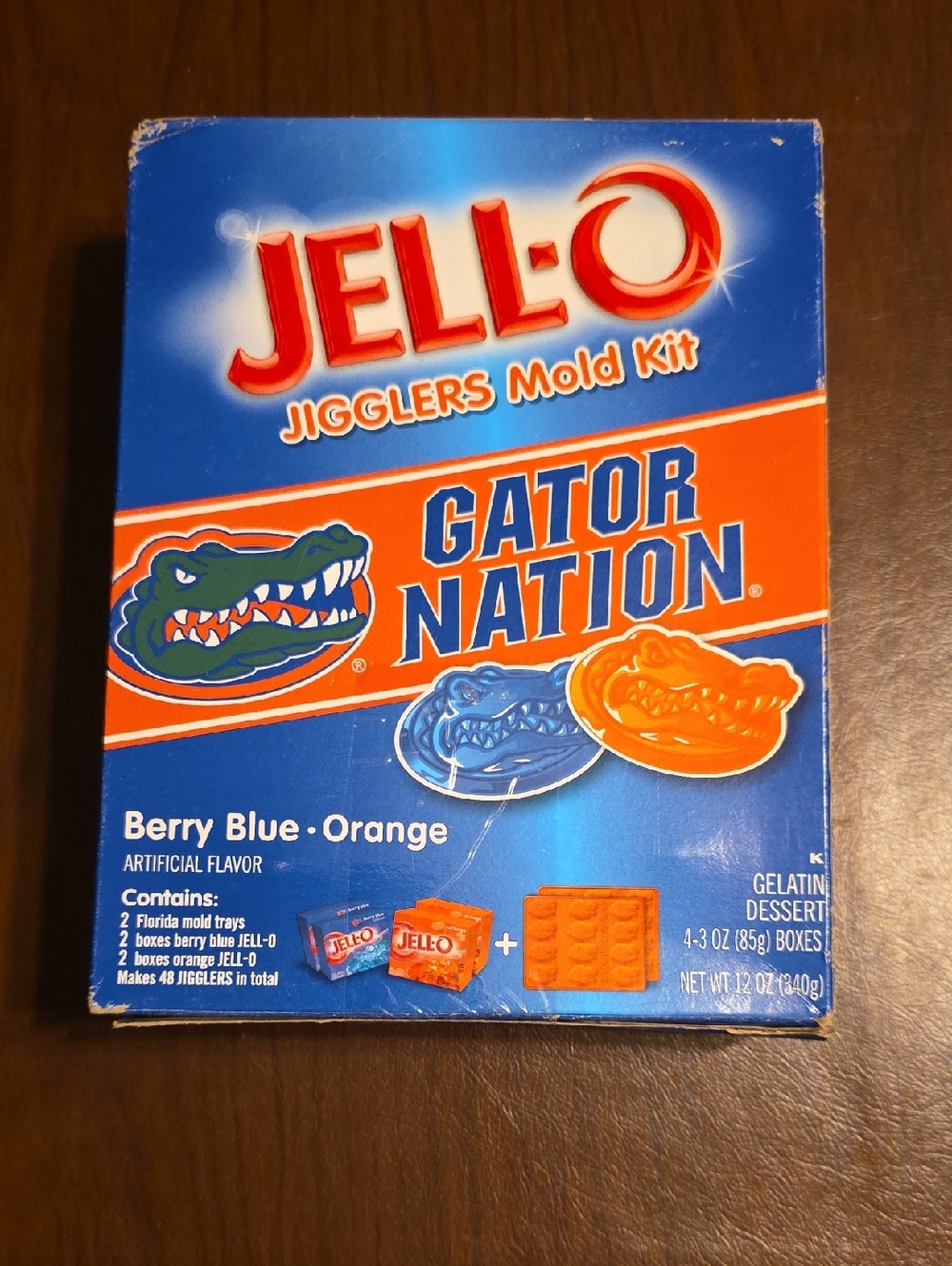 JELL‑O Gator Nation Berry Blue & Orange Jigglers Mold Kit